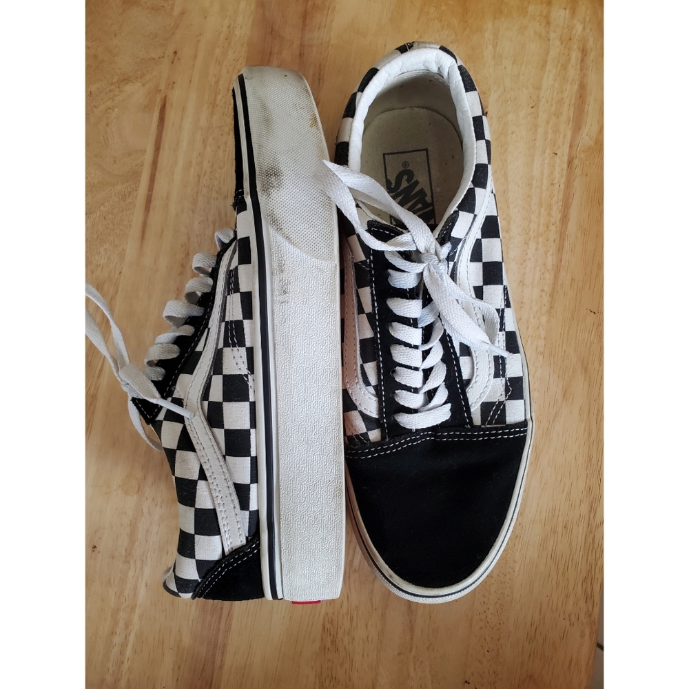 Vans Old Skool Black White Checkered Platf… - Picture 2 of 7